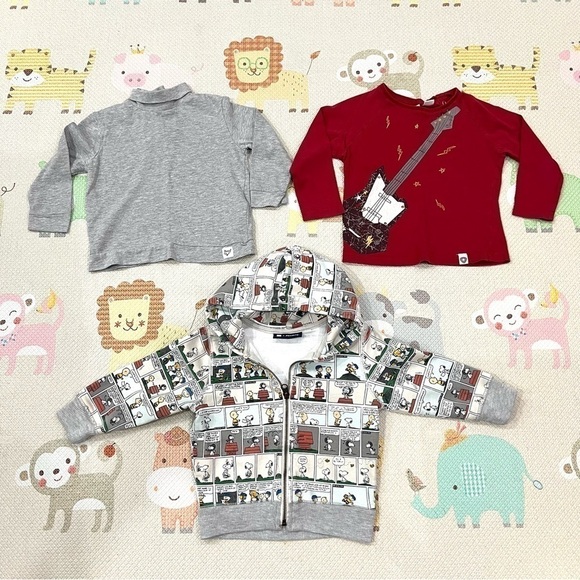 Bundle of 2 Tops and 1 Hoodie Boys Size 2-3 years (Zara, GAP) - Picture 1 of 13